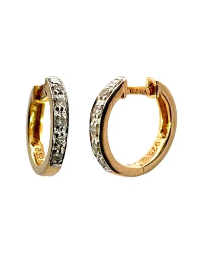 Diamond Select Cuts 0.08 Ct. Tw. Diamond Silver Earrings In Gold