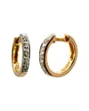 Diamond Select Cuts 0.08 Ct. Tw. Diamond Silver Earrings In Gold