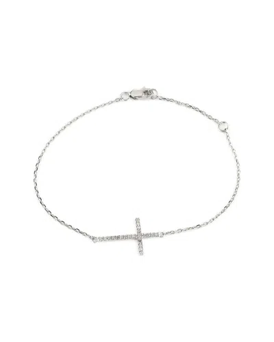 Diamond Select Cuts 0.09 Ct. Tw. Diamond 14k Bracelet In Metallic