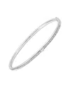 Diamond Select Cuts 0.09 Ct. Tw. Diamond Silver Bangle In Silver