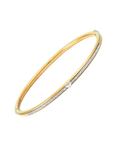 Diamond Select Cuts 0.09 Ct. Tw. Diamond Silver Bangle In Gold