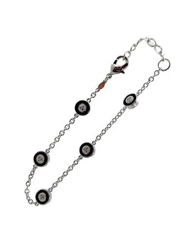 Diamond Select Cuts 0.09 Ct. Tw. Diamond Silver Bracelet In Gray