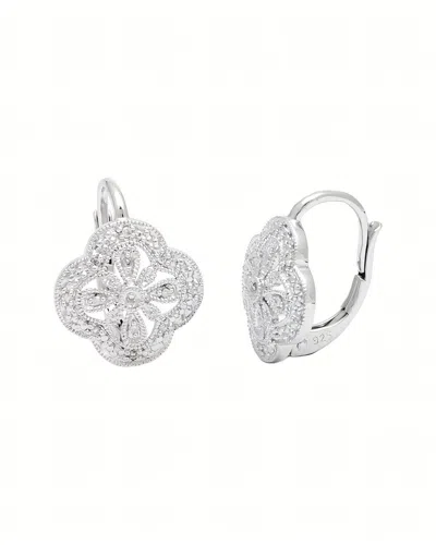 Diamond Select Cuts 0.09 Ct. Tw. Diamond Silver Earrings In Metallic