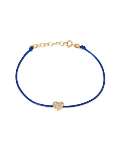 Diamond Select Cuts 0.10 Ct. Tw. Diamond 14k Bracelet In Blue