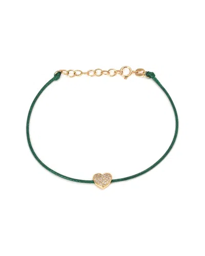 Diamond Select Cuts 0.10 Ct. Tw. Diamond 14k Bracelet In Green