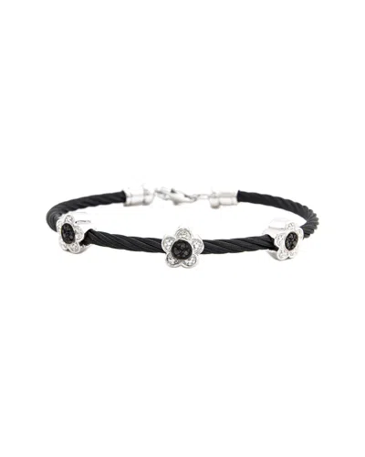 DIAMOND SELECT CUTS 0.10 CT. TW. DIAMOND SILVER BANGLE
