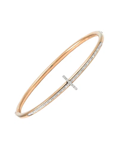 Diamond Select Cuts 0.10 Ct. Tw. Diamond Silver Bangle In Gold