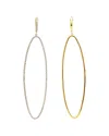 Diamond Select Cuts 0.10 Ct. Tw. Diamond Silver Earrings In Gold