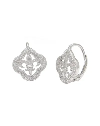 Diamond Select Cuts 0.10 Ct. Tw. Diamond Silver Earrings In Metallic
