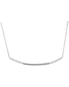 Diamond Select Cuts 0.10 Ct. Tw. Diamond Silver Necklace In Metallic