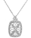 Diamond Select Cuts 0.10 Ct. Tw. Diamond Silver Necklace