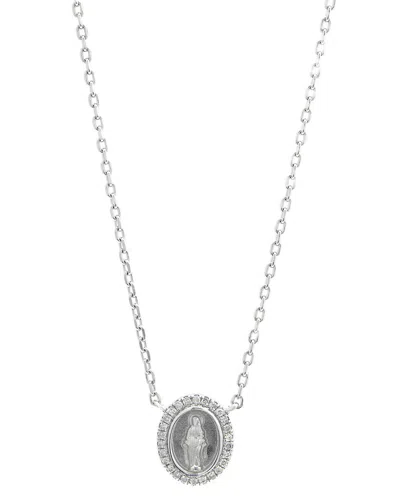 Diamond Select Cuts 0.10 Ct. Tw. Diamond Silver Necklace In Metallic