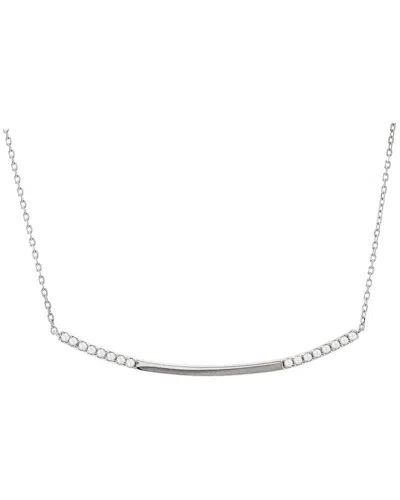 Diamond Select Cuts 0.10 Ct. Tw. Diamond Silver Necklace In Metallic
