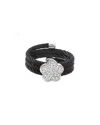 Diamond Select Cuts 0.10 Ct. Tw. Diamond Silver Ring In Black