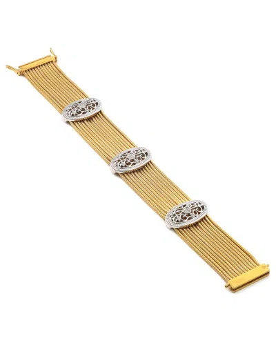 Diamond Select Cuts 0.11 Ct. Tw. Diamond Silver Bracelet In Gold