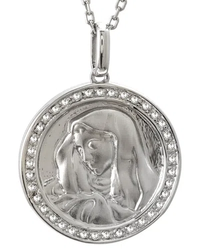 Diamond Select Cuts 0.11 Ct. Tw. Diamond Silver Necklace In Metallic