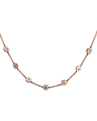 Diamond Select Cuts 0.13 Ct. Tw. Diamond Silver Necklace In Gold
