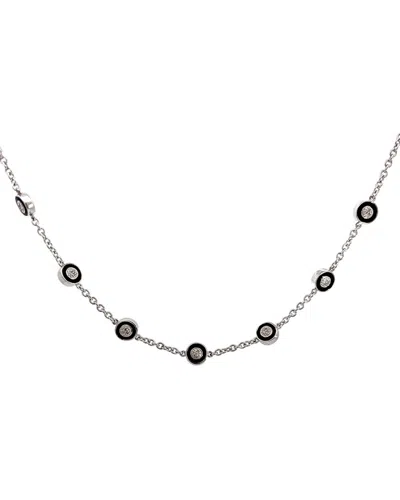 Diamond Select Cuts 0.13 Ct. Tw. Diamond Silver Necklace In Metallic