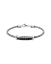 Diamond Select Cuts 0.14 Ct. Tw. Diamond Silver Bracelet In Metallic