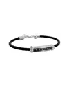 Diamond Select Cuts 0.14 Ct. Tw. Diamond Silver Bracelet In Black