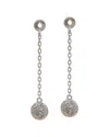 Diamond Select Cuts 0.14 Ct. Tw. Diamond Silver Earring Jackets In Metallic