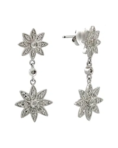 Diamond Select Cuts 0.15 Ct. Tw. Diamond Silver Earrings In Metallic