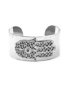Diamond Select Cuts 0.16 Ct. Tw. Diamond Silver Cuff Bangle In Metallic