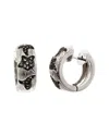 Diamond Select Cuts 0.18 Ct. Tw. Diamond & White Topaz Silver Earrings In Metallic