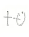 Diamond Select Cuts 0.18 Ct. Tw. Diamond Silver Earrings In Metallic