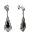 Diamond Select Cuts 1.36 Ct. Tw. Diamond & White Topaz Silver Earrings In Gray