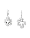 Diamond Select Cuts 1.49 Ct. Tw. Diamond & White Topaz Silver Earrings In Metallic