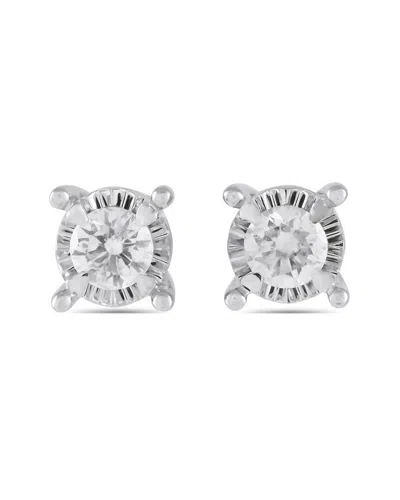 Diamond Select Cuts 14k 0.13 Ct. Tw. Diamond Earrings In Metallic