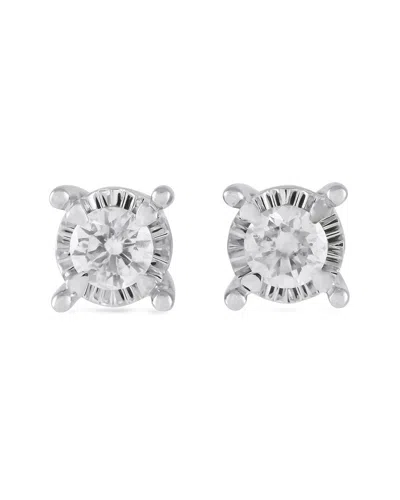 Diamond Select Cuts 14k 0.14 Ct. Tw. Diamond Earrings In Metallic