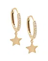 Diamond Select Cuts 14k Diamond Star Mini Hoops