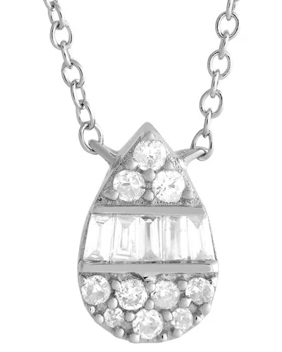 Diamond Select Cuts 14k 0.10 Ct. Tw. Diamond Necklace In Metallic