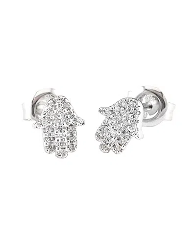 Diamond Select Cuts 14k 0.12 Ct. Tw. Diamond Earrings In Metallic