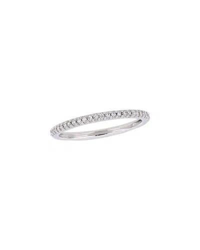 Diamond Select Cuts 14k 0.12 Ct. Tw. Diamond Semi-eternity Ring In Silver