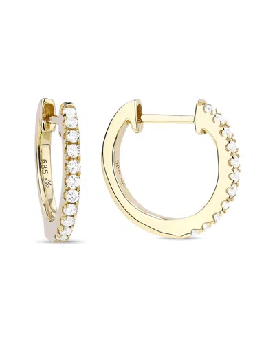 Diamond Select Cuts 14k 0.13 Ct. Tw. Diamond Hoops In Gold