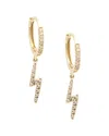 Diamond Select Cuts 14k 0.13 Ct. Tw. Diamond Lightning Mini Hoops
