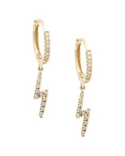 DIAMOND SELECT CUTS 14K 0.13 CT. TW. DIAMOND LIGHTNING MINI HOOPS