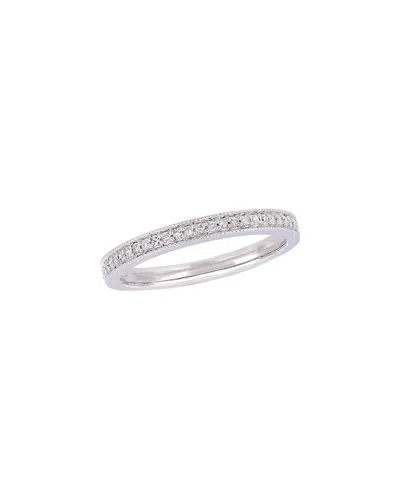 Diamond Select Cuts 14k 0.14 Ct. Tw. Diamond Semi-eternity Ring In Silver