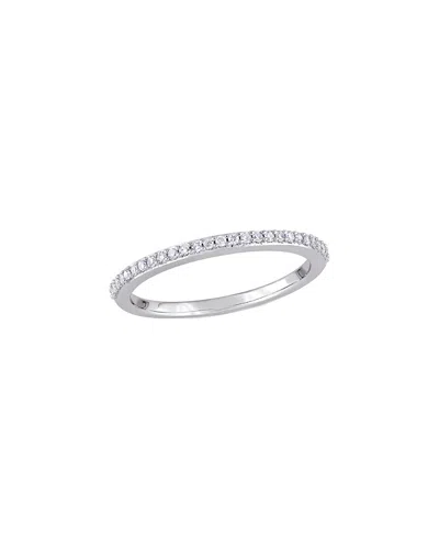 Diamond Select Cuts 14k 0.14 Ct. Tw. Diamond Semi-eternity Ring In Silver