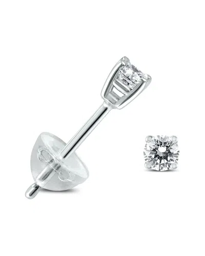 Diamond Select Cuts 14k 0.15 Ct. Tw. Diamond Earrings In Silver