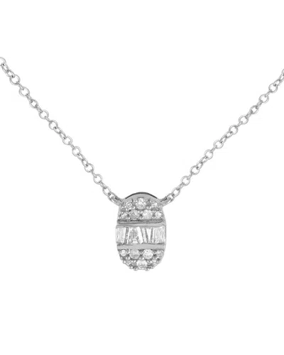 Diamond Select Cuts 14k 0.15 Ct. Tw. Diamond Necklace In Metallic