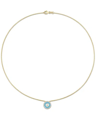 Diamond Select Cuts 14k 0.16 Ct. Tw. Diamond Evil Eye Necklace