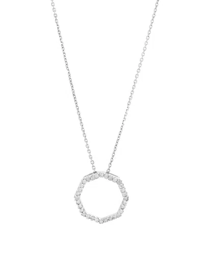 Diamond Select Cuts 14k 0.17 Ct. Tw. Diamond Necklace In Silver