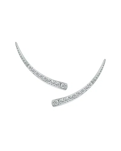 Diamond Select Cuts 14k 0.18 Ct. Tw. Diamond Earrings In Silver