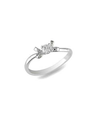 Diamond Select Cuts 14k 0.2 Ct. Tw. Diamond Bow Ring In Metallic