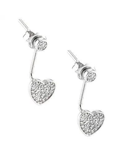 Diamond Select Cuts 14k 0.20 Ct. Tw. Diamond Drop Earrings In Silver