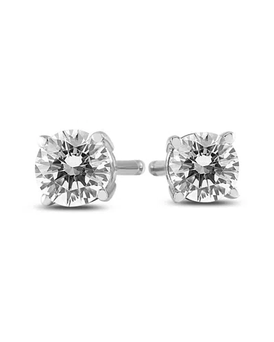 Diamond Select Cuts 14k 0.23 Ct. Tw. Diamond Earrings In Silver